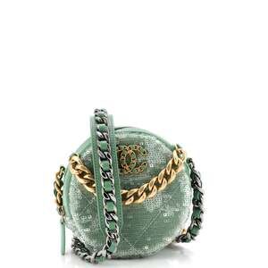 Chanel 19 Round Clutch With Chain #253946C21B